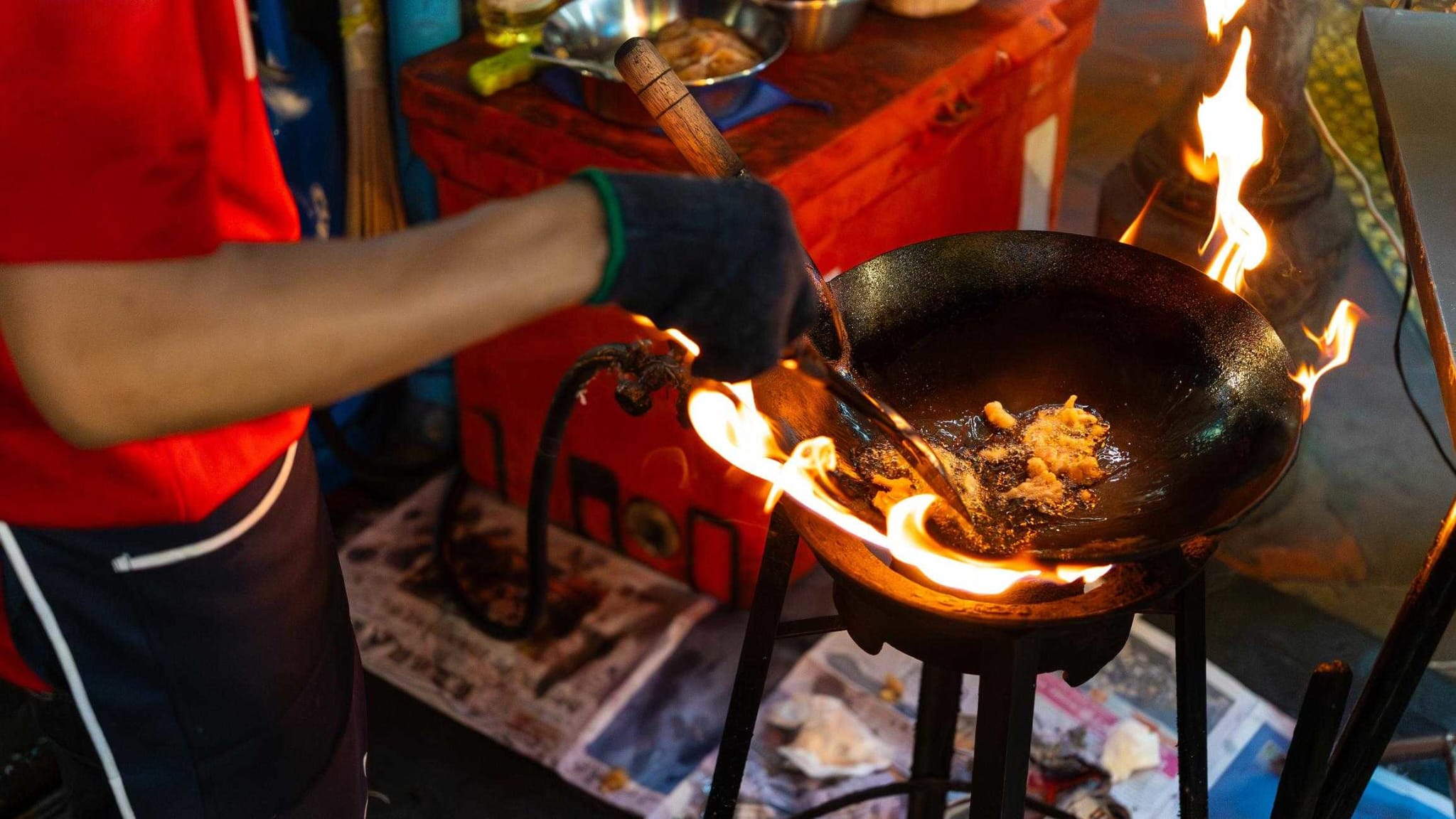 Thai street food cooking